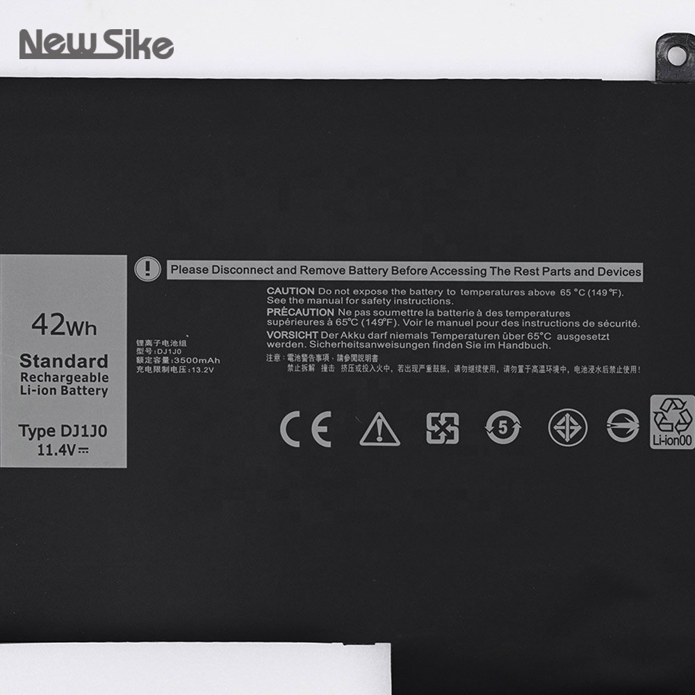 Factory Supply 42Wh DJ1J0 Laptop Battery for Dell Latitude 7280 7380 7480 7290 7390 7490 Laptop Use