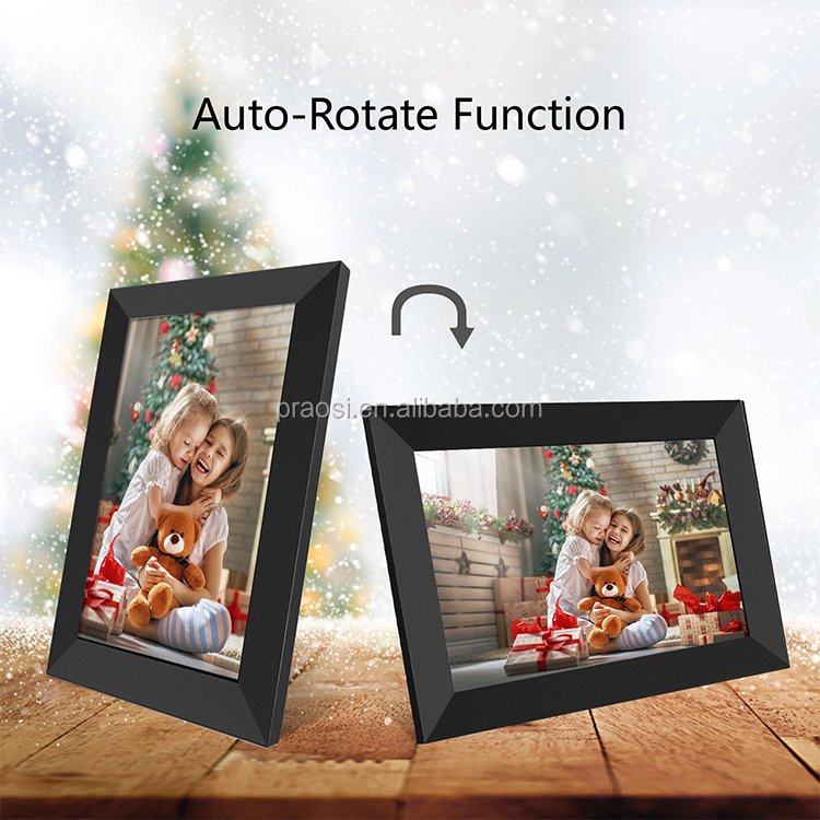 High Resolution LED Screen 10 Inch Frameo WiFi Smart Digital Picture Photo Frame With Built In Battery