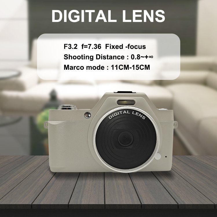 Student digital camera 2.8 inch screen 4K video 58MP photo kids camera 16X zoom anti-shake digital hd camera for outdoor youtube