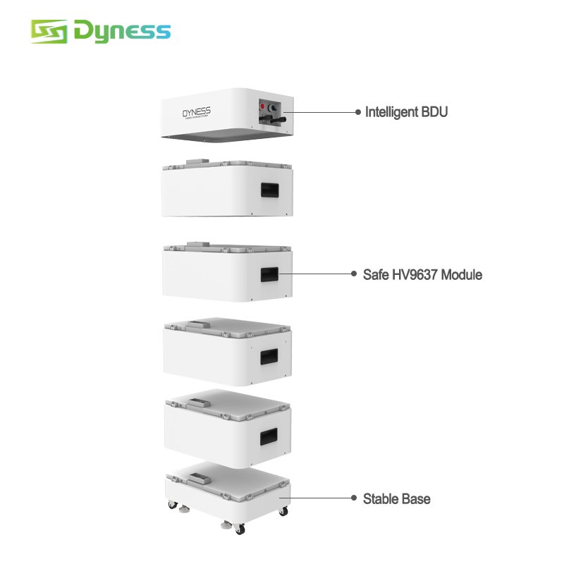 EU Warehouse DYNESS Tower T14 384v 14kwh home energy storage system high voltage bms for Stack lifepo4 battery IP54 Protect