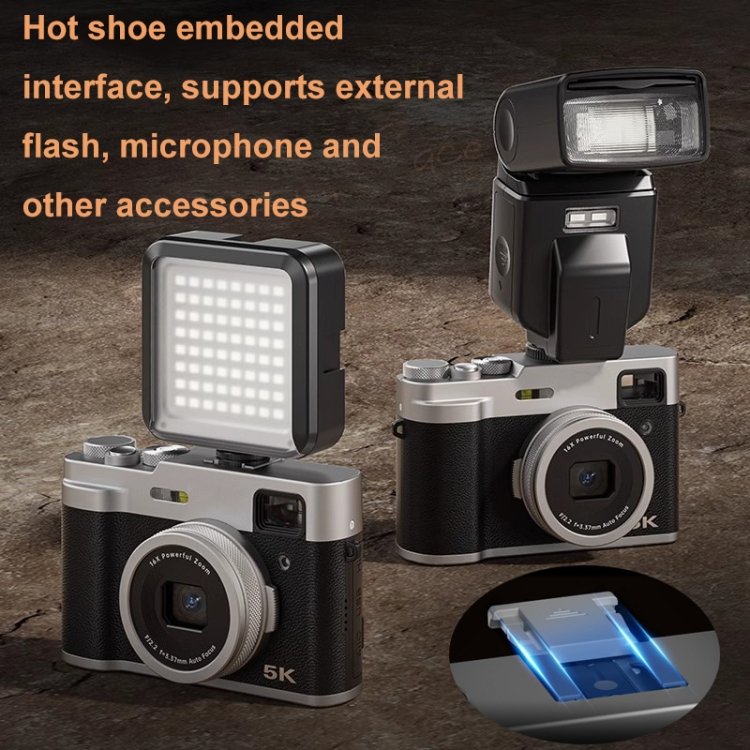 Original DC203 5K/30FPS 2.8-Inch Screen 16X Front And Rear Dual-Camera HD Digital Camera