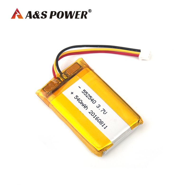 18 Years factory supplier battery 552540 Rechargeable lipo Battery 3.7V 540mAh for headphone