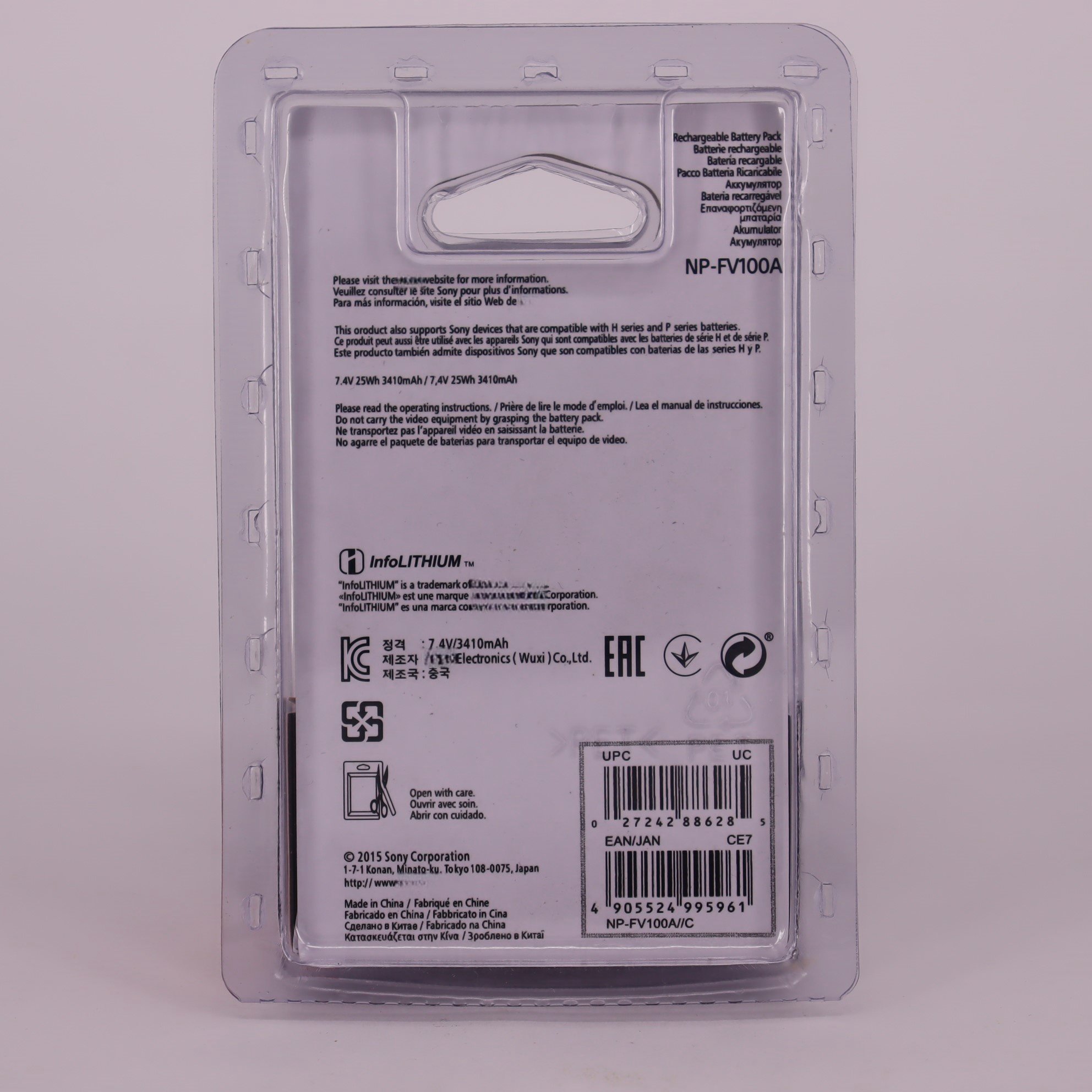 rechargeable camera battery NP-FV100A Battery Cameras Suitable for digital camera Handycam AX series lithium battery