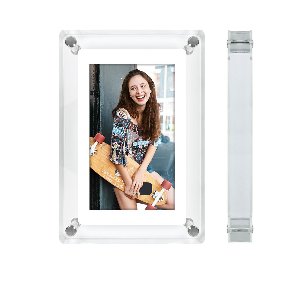 Hot Sale 5 Inch Acrylic IPS Digital Picture Frame USB Interface Displays MP4/AVI Videos MP3 Audio US Plug Digital Photo Display