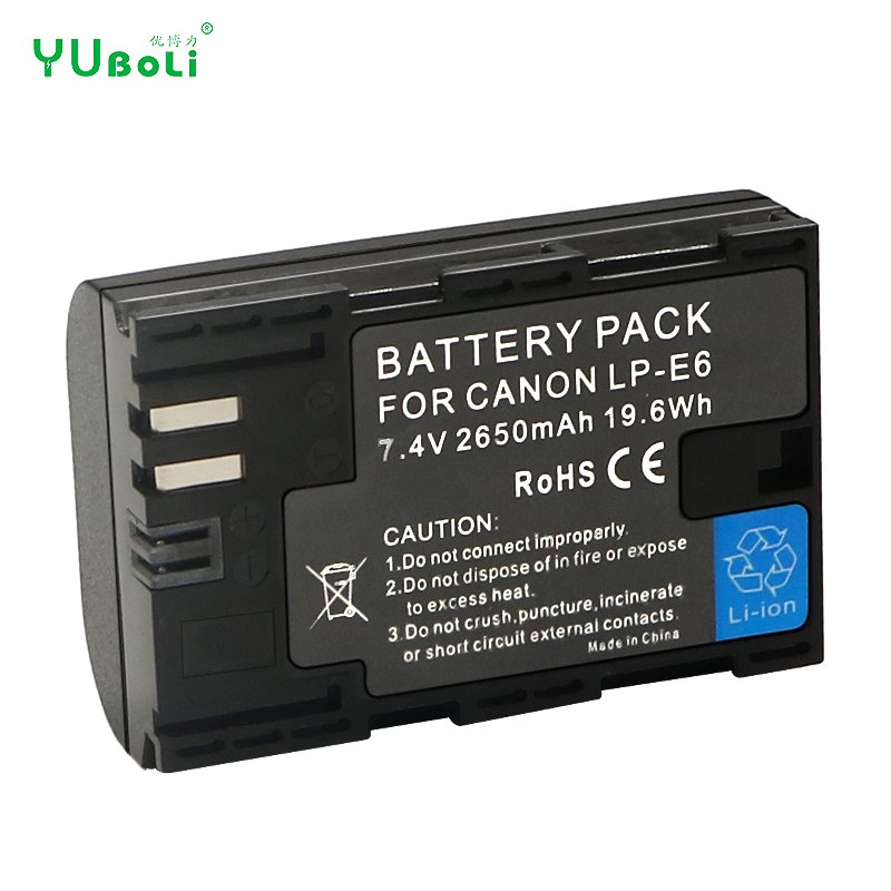 2650mAh Popular LP-E6 Rechargeable Lithium-ion Battery For Canon Camera EOS Series