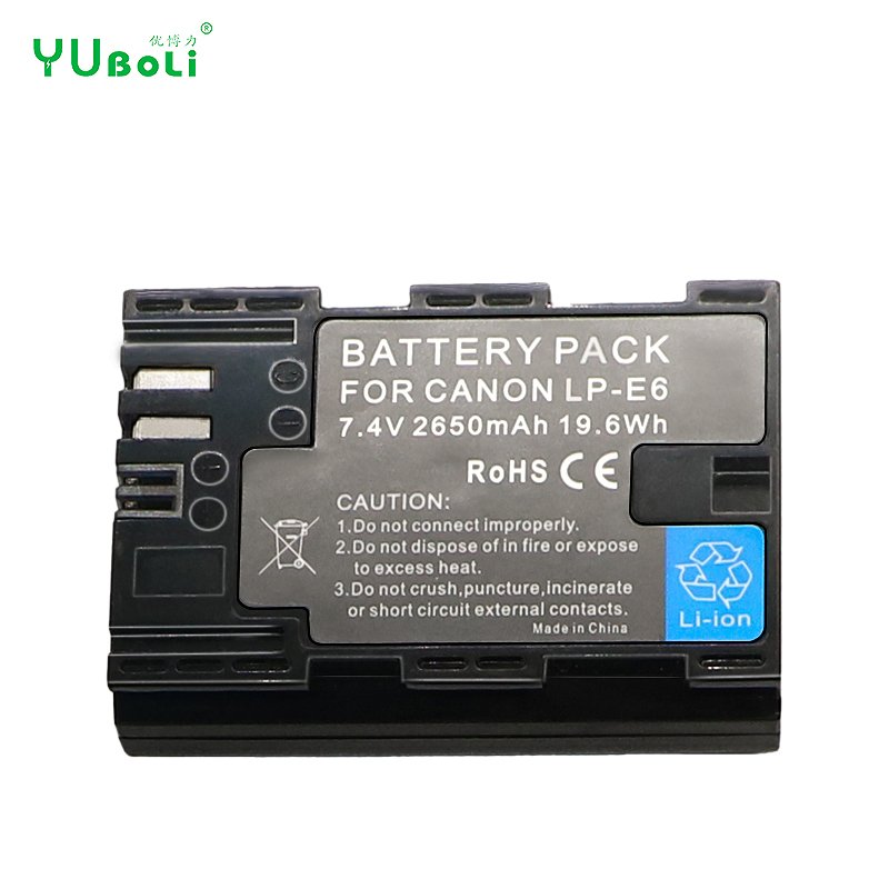 2650mAh Popular LP-E6 Rechargeable Lithium-ion Battery For Canon Camera EOS Series
