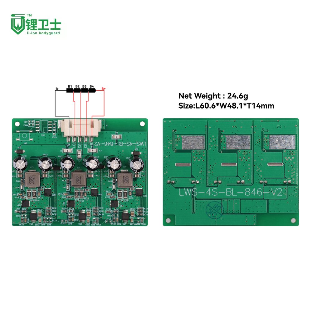 LWS Lithium Battery BMS Active Balance Protection Board 4s-16s PCM Smart 4s BMS Lifepo4