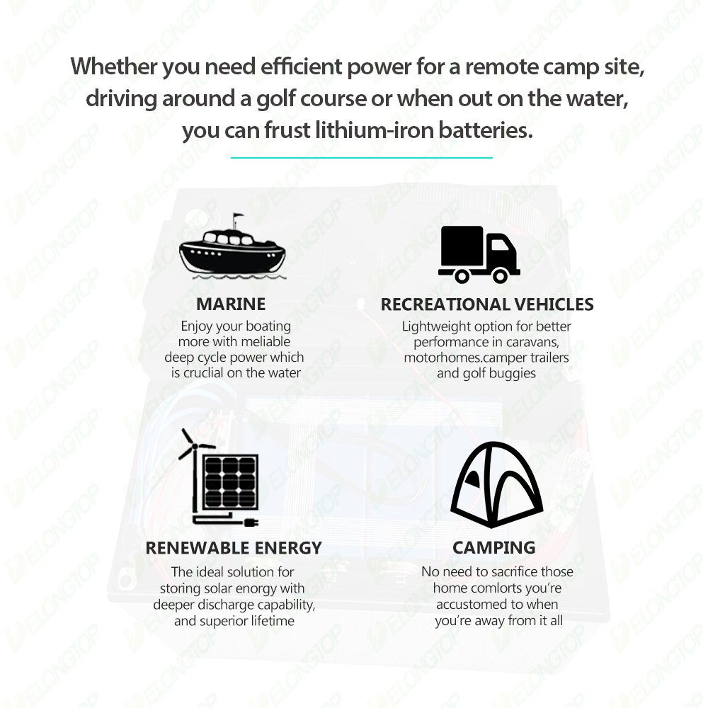 EU Stock Lifepo4 100ah 12.8v Energy Storage Battery 12v 50ah 100ah 200ah 280ah 300ah 400ah Lithium Iron Lifepo4 Battery With Bms