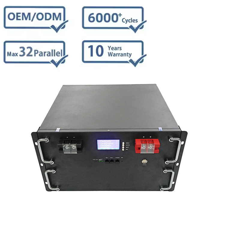 Deep Cycles High Voltage 24V 48V 51.2V 100Ah 200Ah 300Ah 400Ah 500Ah Rack Mounted Solar Energy Storage Lithium Lifepo4 Battery
