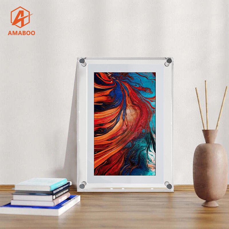 Drop shipping 5 inch Acrylic bulk digital photo frame with battery digital artwork frame