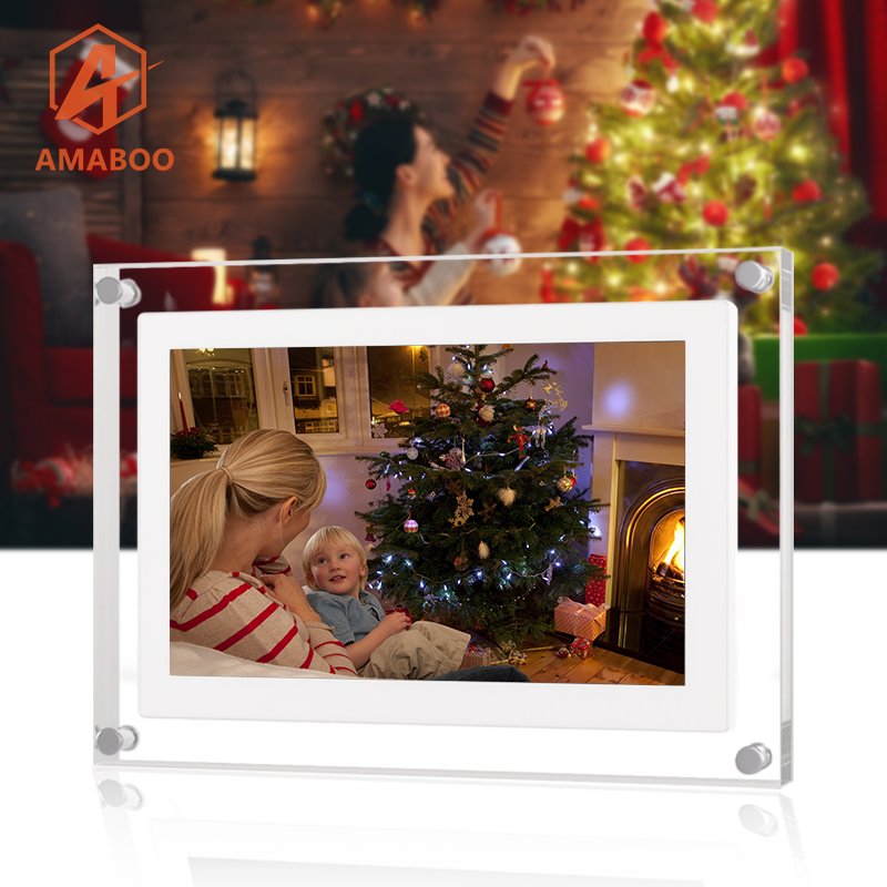 Drop shipping 5 inch Acrylic bulk digital photo frame with battery digital artwork frame