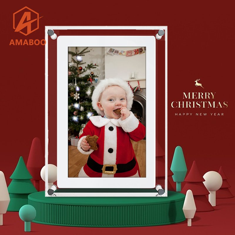 Drop shipping 5 inch Acrylic bulk digital photo frame with battery digital artwork frame