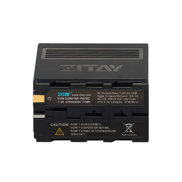 ZITAY NP-F970 Li-ion rechargeable Digital Camera Battery Touch Remaining Display Compatible for Sony NX100/NX5r/F750 /F550/F770