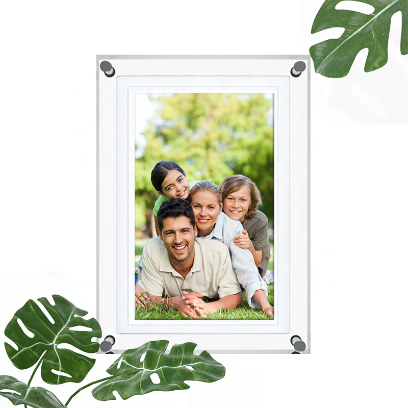 Hot 10 Inch Hd Transparent Acrylic Frame Nft Wifi Digital Photo Frame With Battery