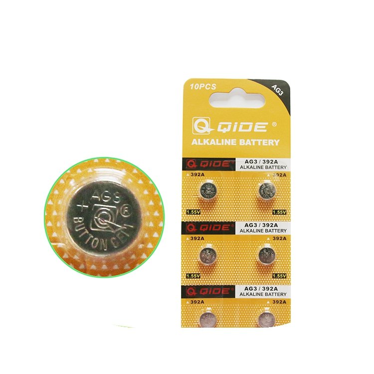 Environmentally Friendly LR41 AG3 Alkaline Coin Cell for Watches and Digital Thermometers