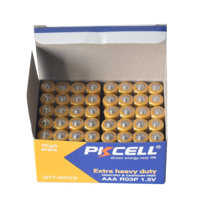 Super heavy duty battery R03P r03 1.5V AAA batteries mercury & cadmium free dry cell