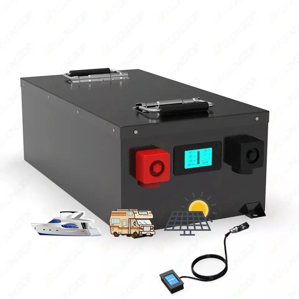 48V 100Ah Deep cycle lifepo4 battery with smart active balancing 200A BMS for Golf carts AGV, forklift