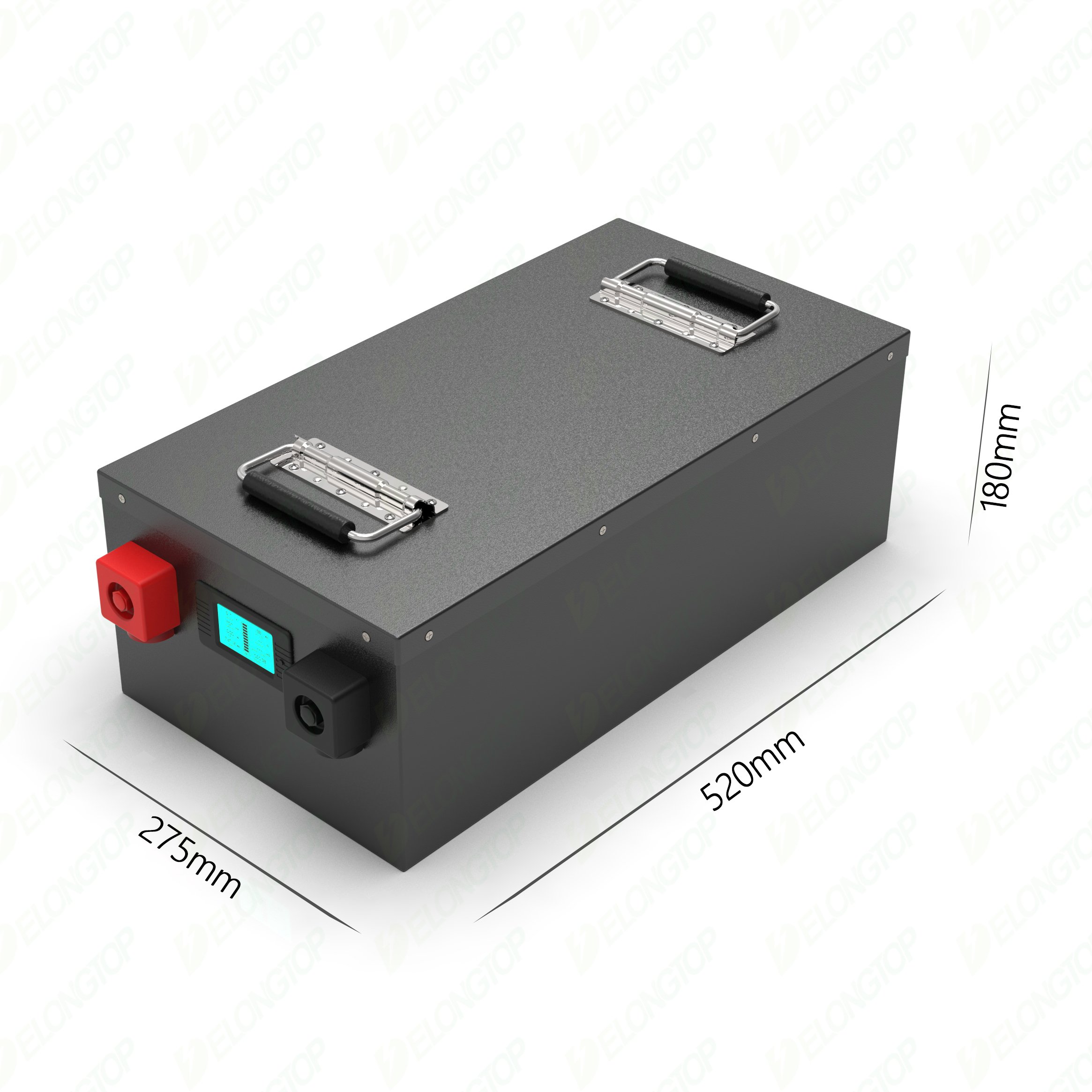 48V 100Ah Deep cycle lifepo4 battery with smart active balancing 200A BMS for Golf carts AGV, forklift