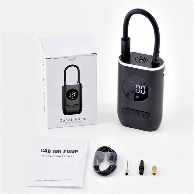 Easy Carry Mini Auto Pump Shut-Off Digital Screen Cordless Bike Car Tire Inflator Bicycle Air Compressor Pump