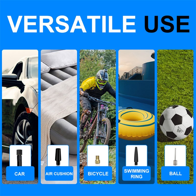 Easy Carry Mini Auto Pump Shut-Off Digital Screen Cordless Bike Car Tire Inflator Bicycle Air Compressor Pump