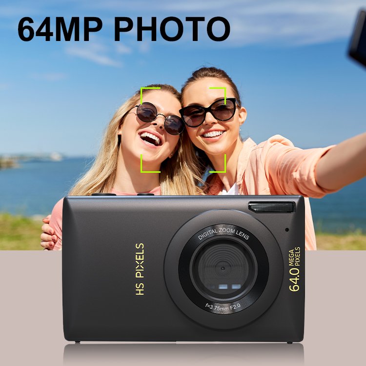Portable Landscape 64 Megapixel Compact Camera Students Take Pictures With Small High-Definition Digital Beginner Camera