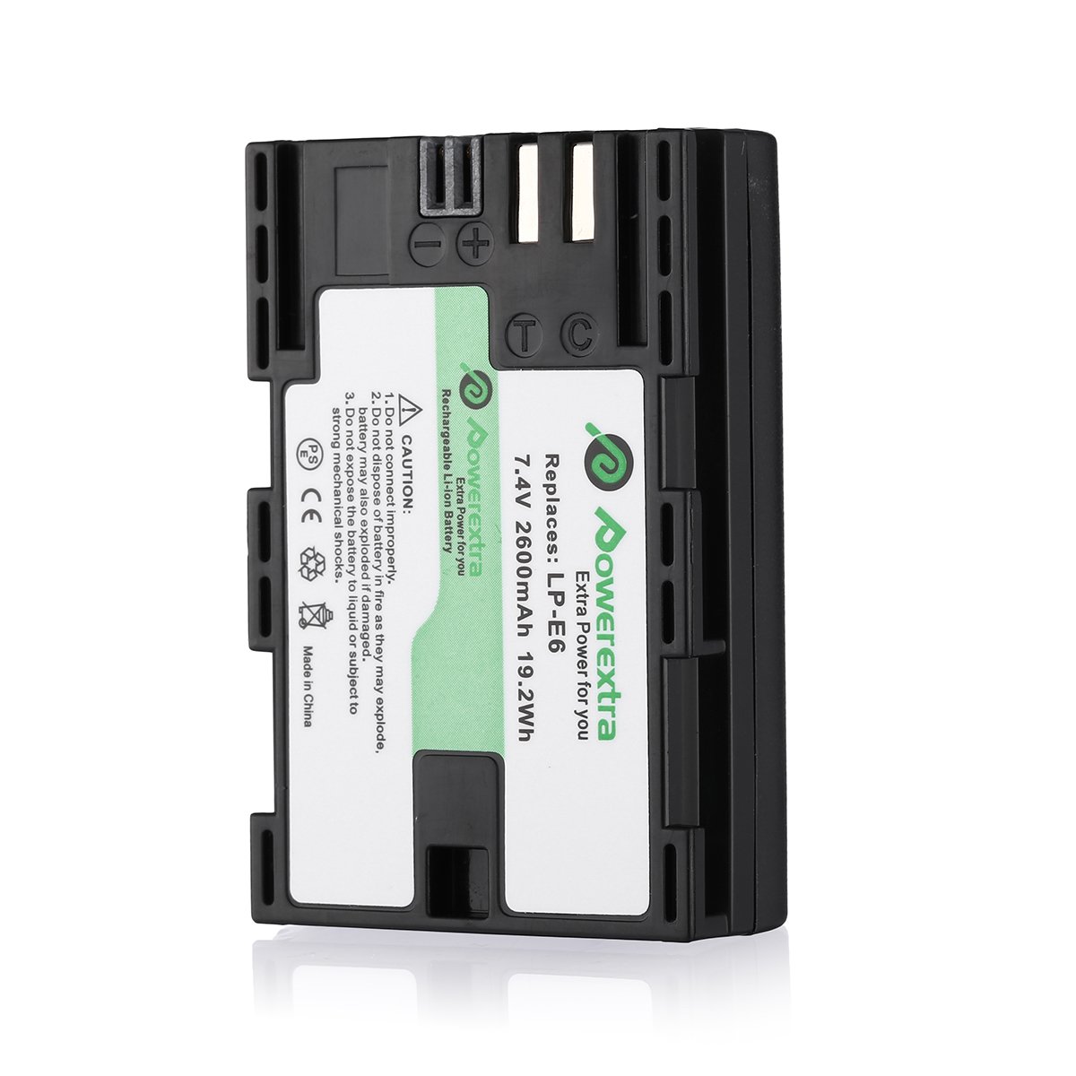 Powerextra 2600mAh 7.4v Replacement LP-E6 Digital Camera Lithium ion Rechargeable Batteries Pack For Canon