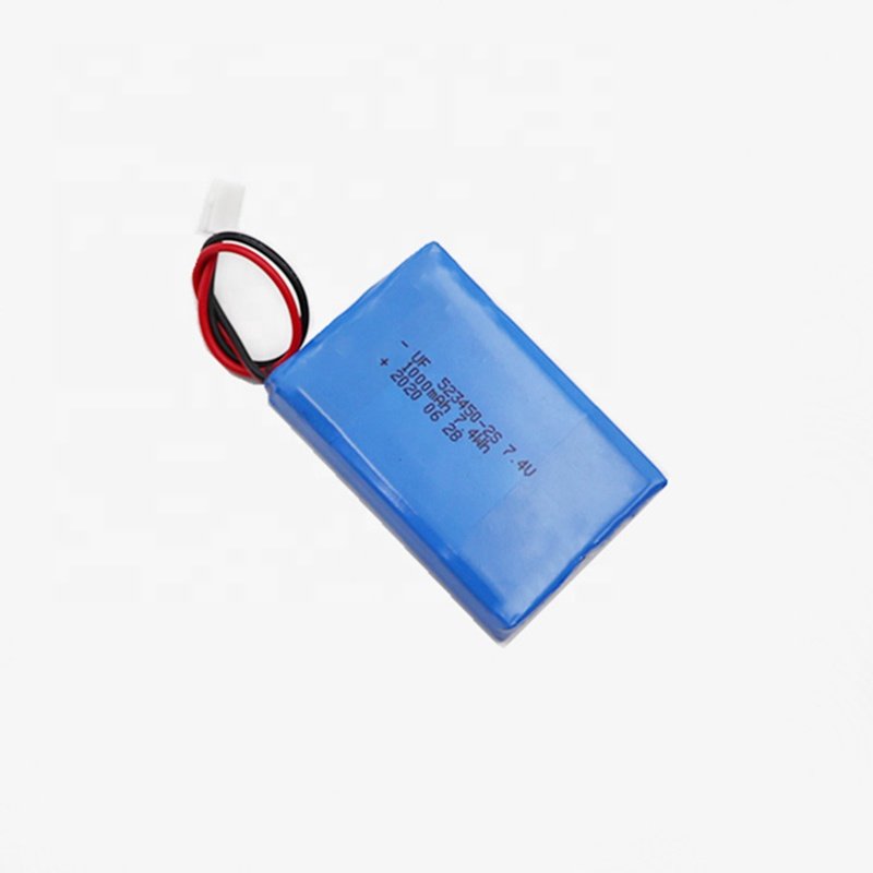 523450 7.4V 1000mAh 2S1P lipo polymer battery with pcb and connector