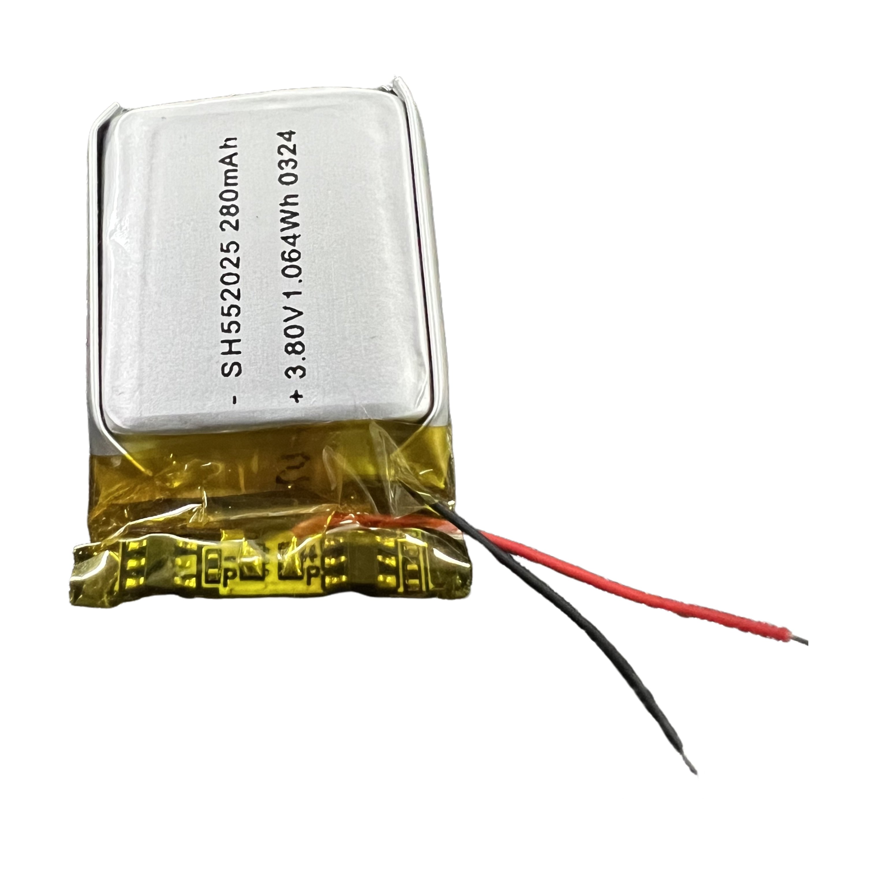 Factory Price Customized 552025 3.8V 280mAh Lithium Ion Lipo Cell Polymer Rechargeable Battery Pack For Digital Devices