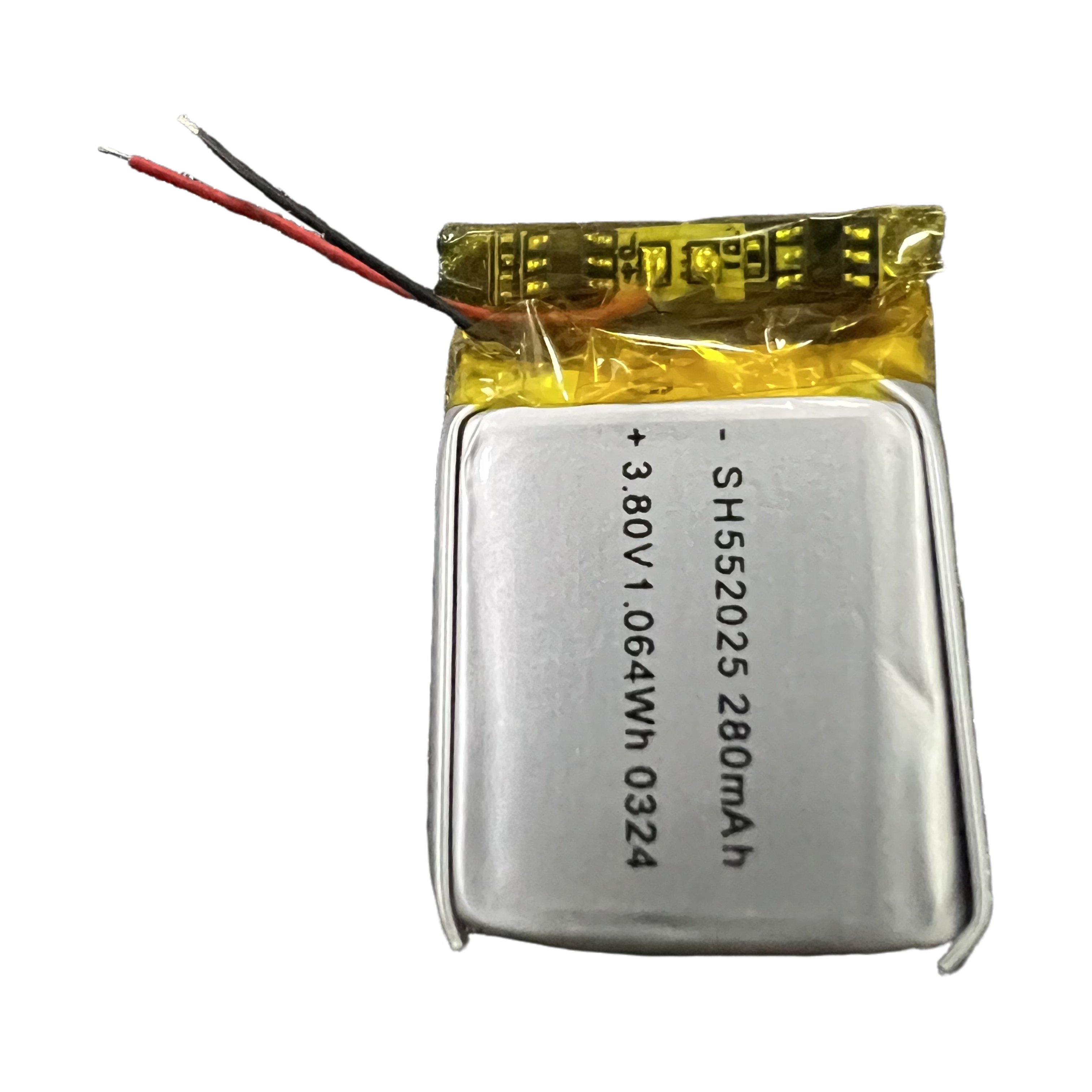 Factory Price Customized 552025 3.8V 280mAh Lithium Ion Lipo Cell Polymer Rechargeable Battery Pack For Digital Devices