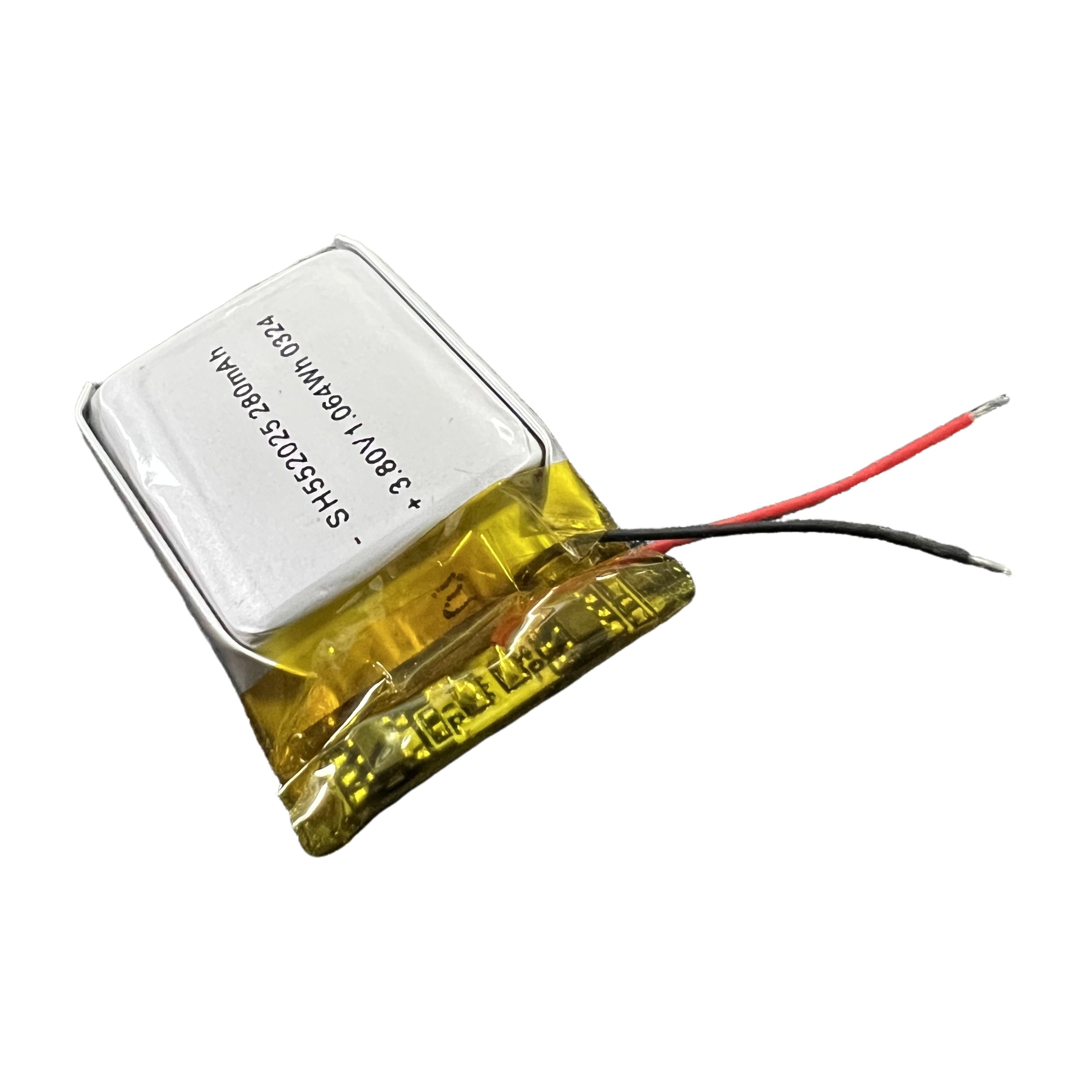 Factory Price Customized 552025 3.8V 280mAh Lithium Ion Lipo Cell Polymer Rechargeable Battery Pack For Digital Devices