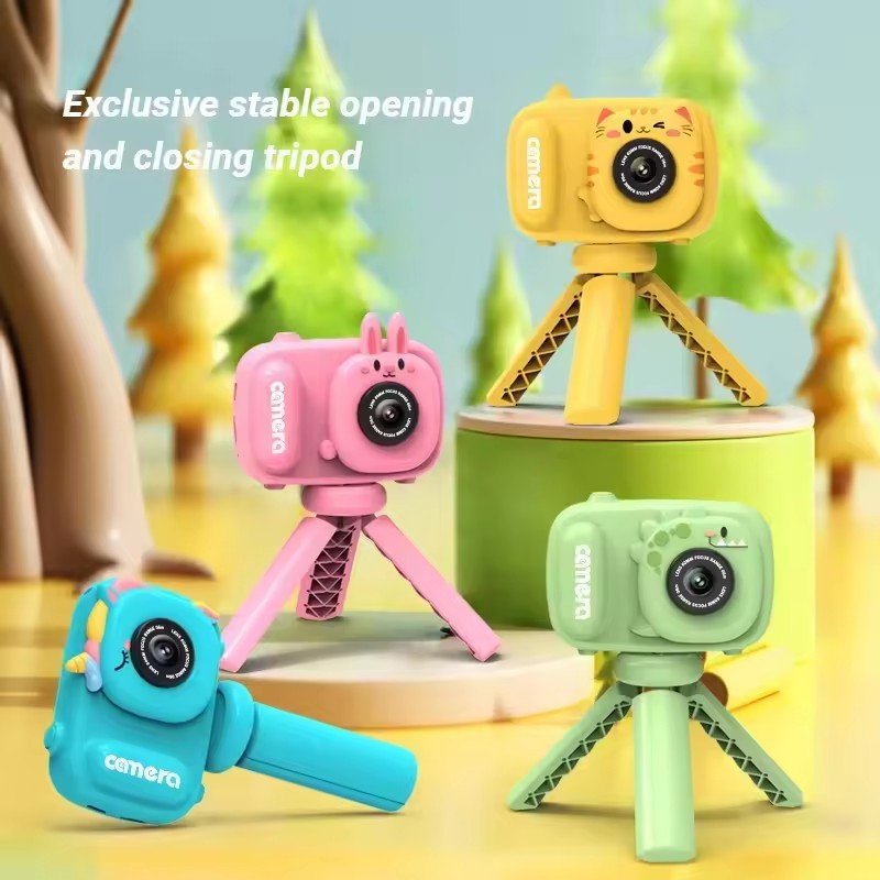 LCC989 New Cartoon Cute Kids Digital Camera Dual Camera 1080P HD Video Record For Puzzle Children's Toy Birthday Gift Kid Camera