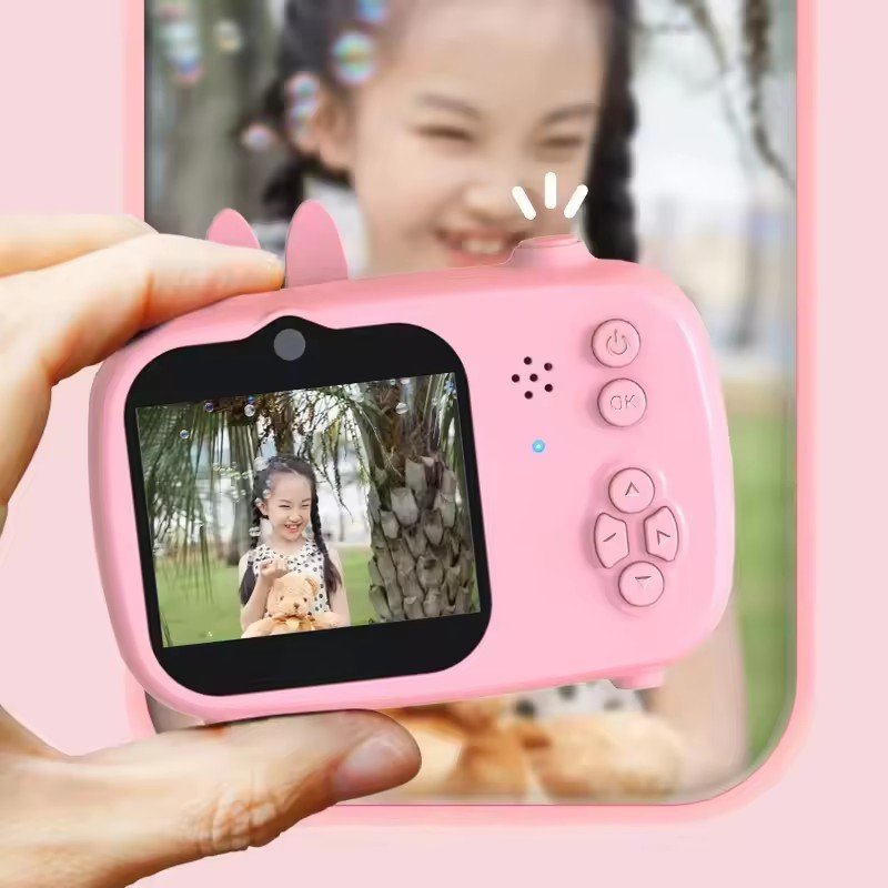 LCC989 New Cartoon Cute Kids Digital Camera Dual Camera 1080P HD Video Record For Puzzle Children's Toy Birthday Gift Kid Camera