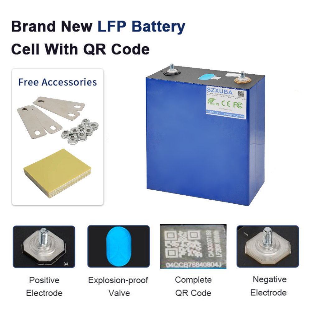 SZXUBA lifepo4 lithium ion batteries LF280K cell lifepo4 3.2v 280ah prismat cell for energy storage battery