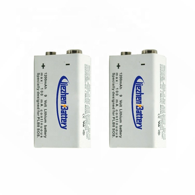 CP 9V primary lithium battery 1200mAh LiMnO2 primary battery for smoke fire alarm detector