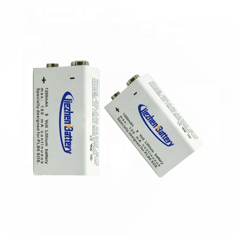 CP 9V primary lithium battery 1200mAh LiMnO2 primary battery for smoke fire alarm detector