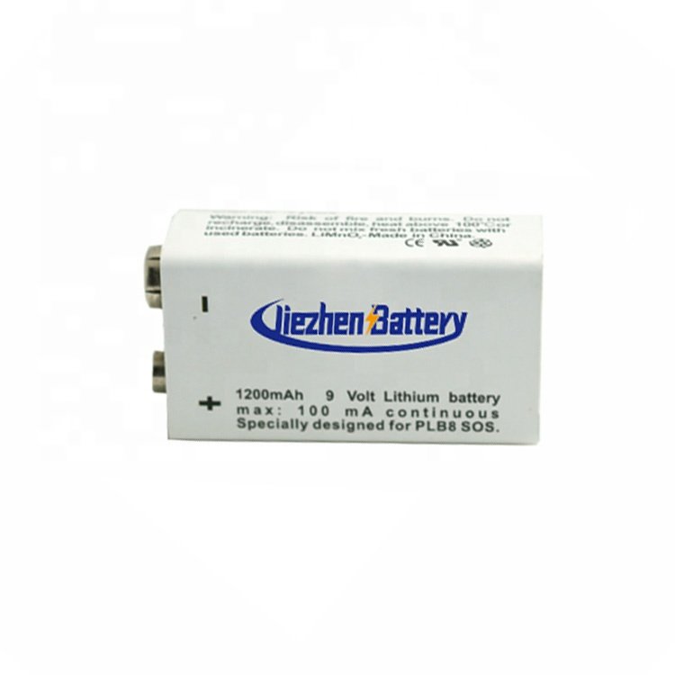 CP 9V primary lithium battery 1200mAh LiMnO2 primary battery for smoke fire alarm detector