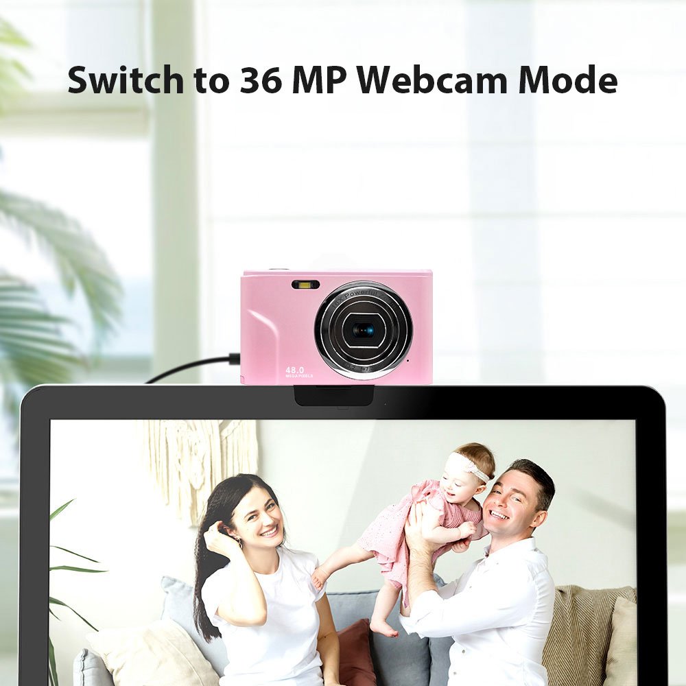 TF card point and shoot digital children camera kids camera with 2.4 inch IPS screen up to 48MP