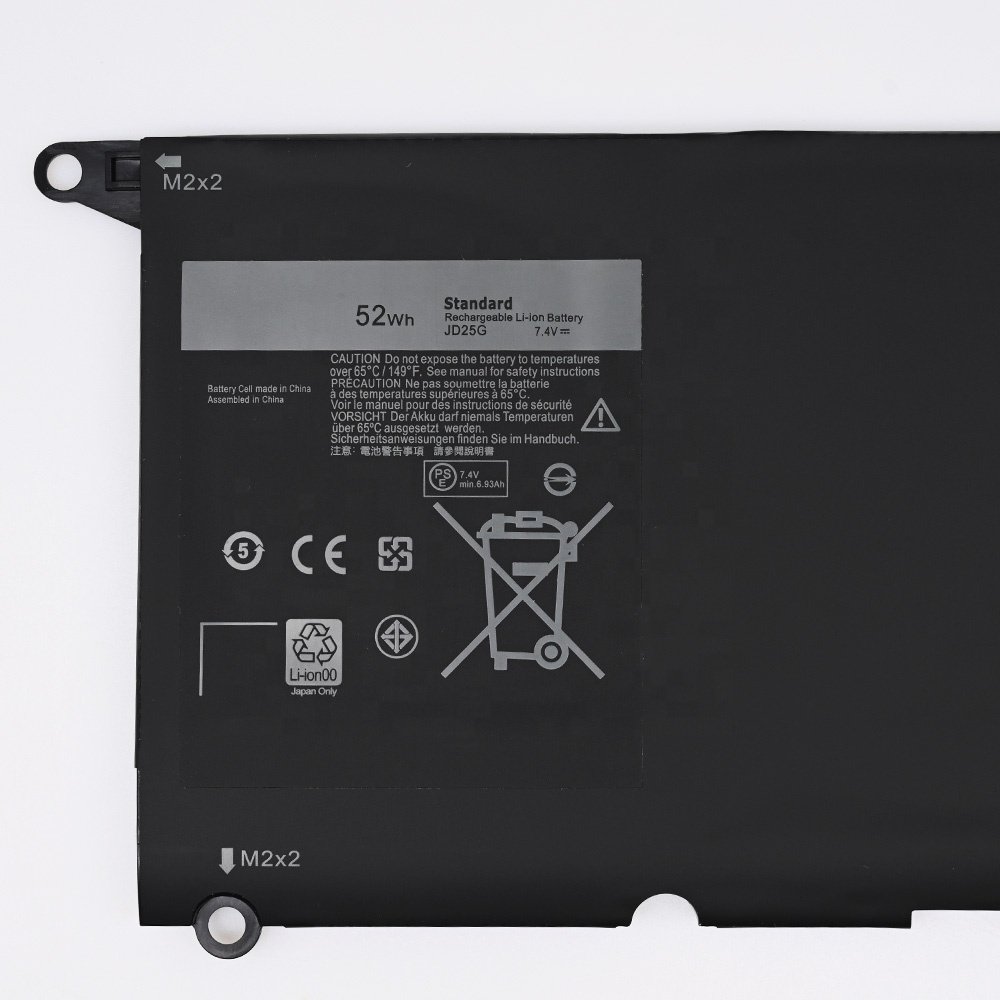 Factory Direct Supply 7.4V 52Wh JD25G 0N7T6 0DRRP RWT1R Laptop Battery For Dell XPS 13-9343 13 9343 9350 Series Laptop Use