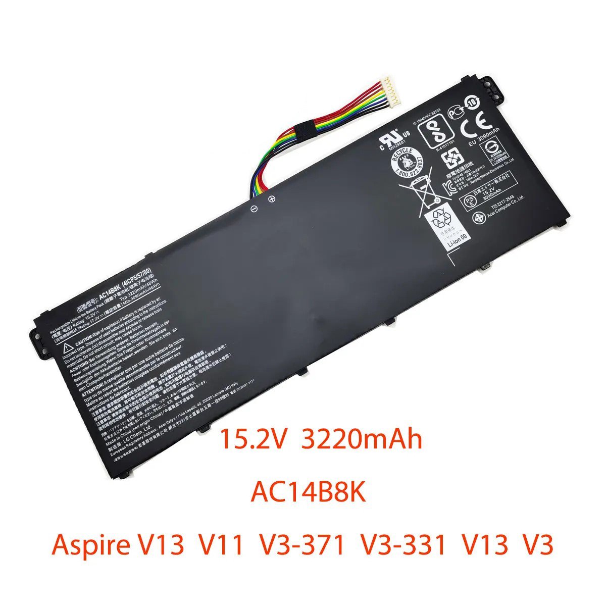 Digital Laptop Batteries 4ICP5/57/80 AC14B8K KT.0030G.004 KT.0040G.004 FOR ACER E3-111 ES1-711-C1WA R3-131T-C1TR TravelMate X359