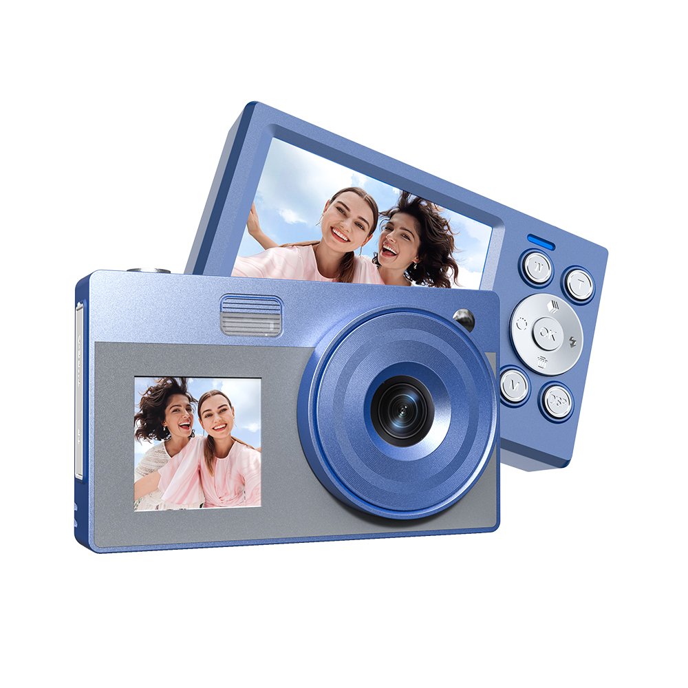 Portable Digital Camera Compact Dual HD Screen Anti-shake Digital Retro Video Camera
