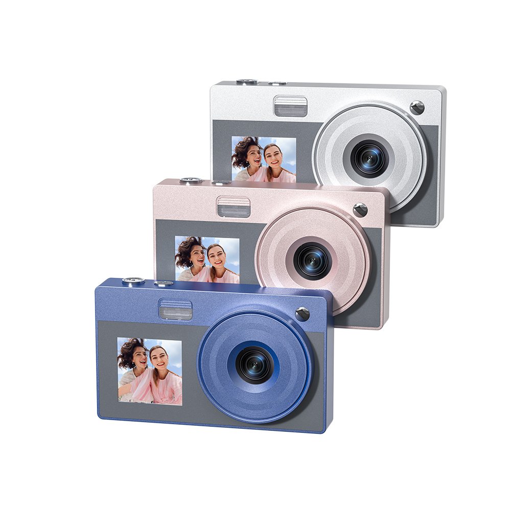 Portable Digital Camera Compact Dual HD Screen Anti-shake Digital Retro Video Camera