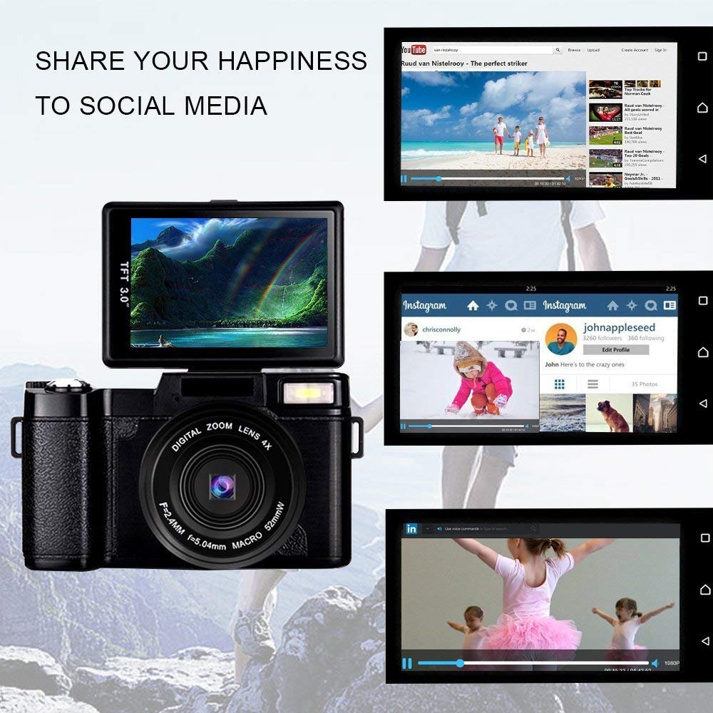 Cheapest dual screen photo camera cheap instant Digital Compact Camera From Shenzhen Manufacturer