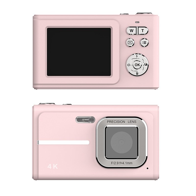 4K Digital Camera 2.4inch Screen Mini Retro Travel Camara 48MP 1080P HD 16x Digital Zoom Children Camera Students Birthday Gifts