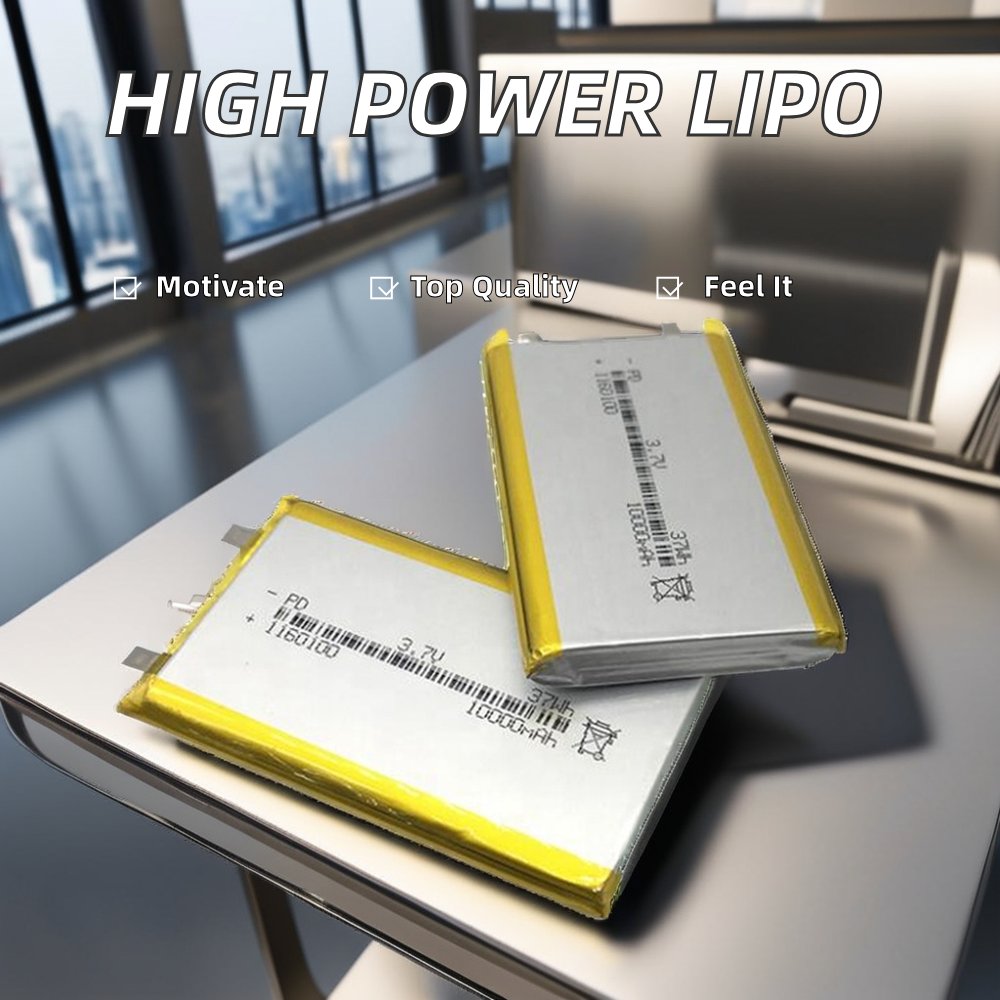 8000mAh-10000mAh Pin Flat Lipo Lithium Polymer Battery 3.7V JS WX LP 9373129 1160100 1260100 1260110 1160110 NCM Anode Toys