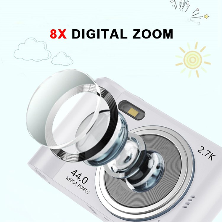New Arrival 2.7K HD compact digital 8X zoom mini digitail children camera student campus camera
