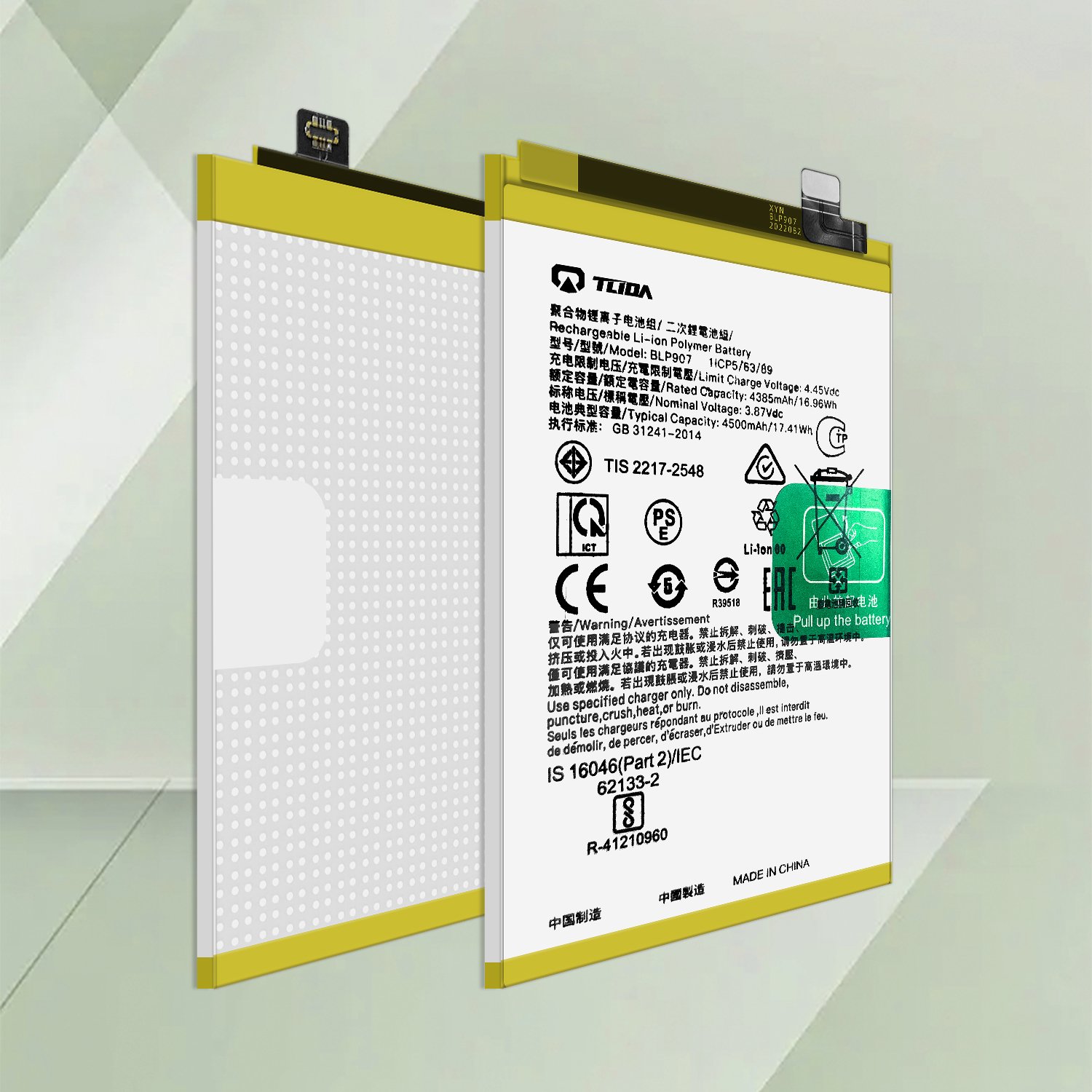 Original 0 cycle smart phone battery replacing for Oppo BLP907 3.87V 4500mAh Digital battery