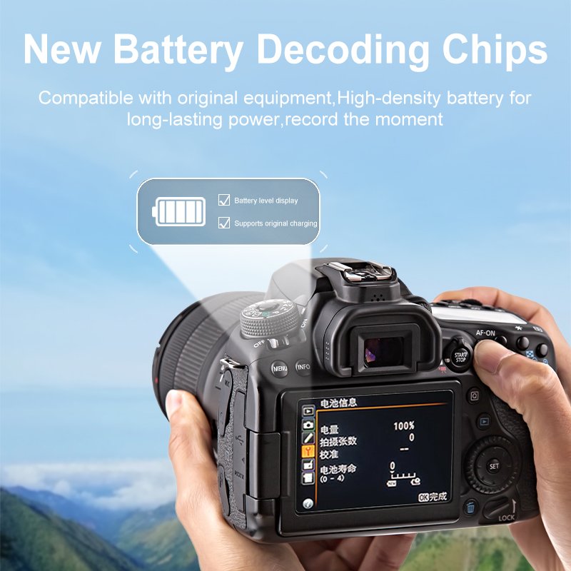 Built-in 7.4v*2250mah LP-E6H Pro Digital Lithium Battery with TYPE-C USB C for Canon Camera EOS R5 R6 R7 R5D 6D 7D ETC Stock