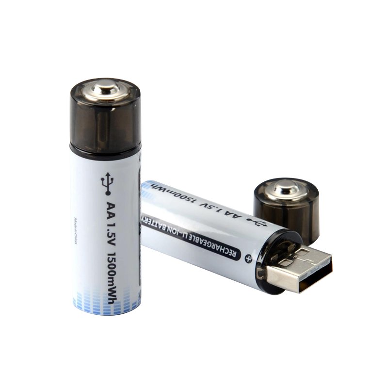 High Capacity USB Rechargeable Li-ion Battery 1100mWh AAA Lithium Batteries