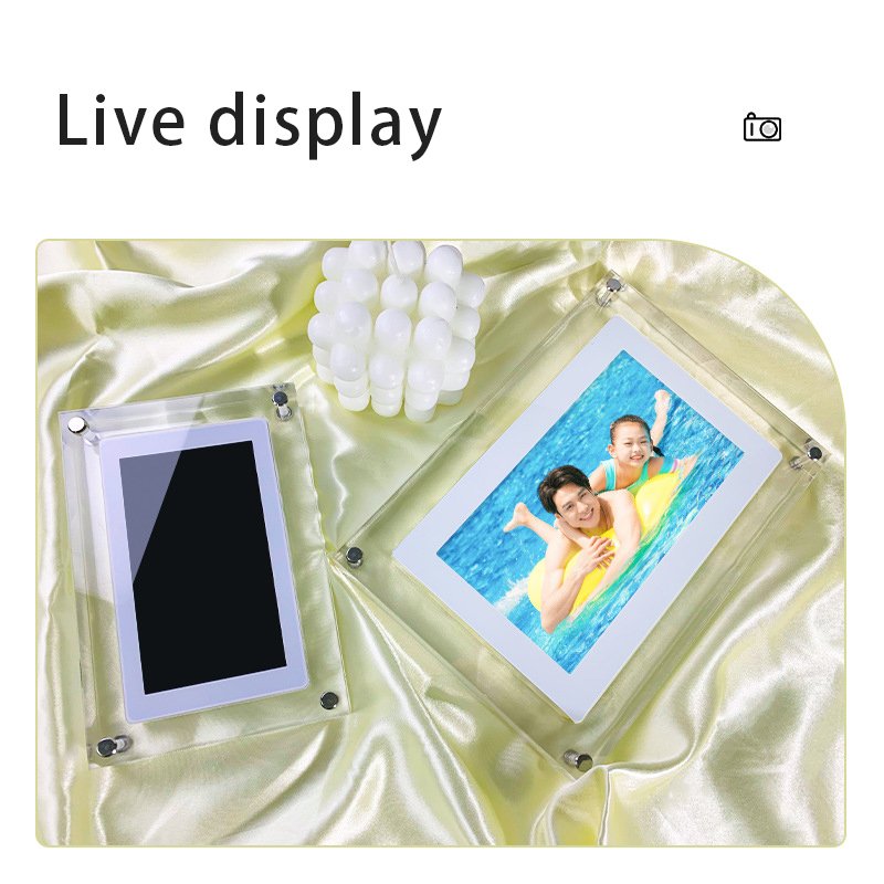 Digital Picture Frame Acrylic Video Player Digital Photo Frame Vertical Display With 1GB And Battery Type C Video Frame Gift For