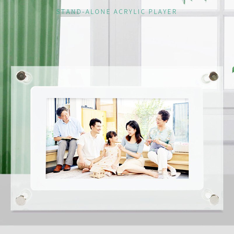 Digital Picture Frame Acrylic Video Player Digital Photo Frame Vertical Display With 1GB And Battery Type C Video Frame Gift For